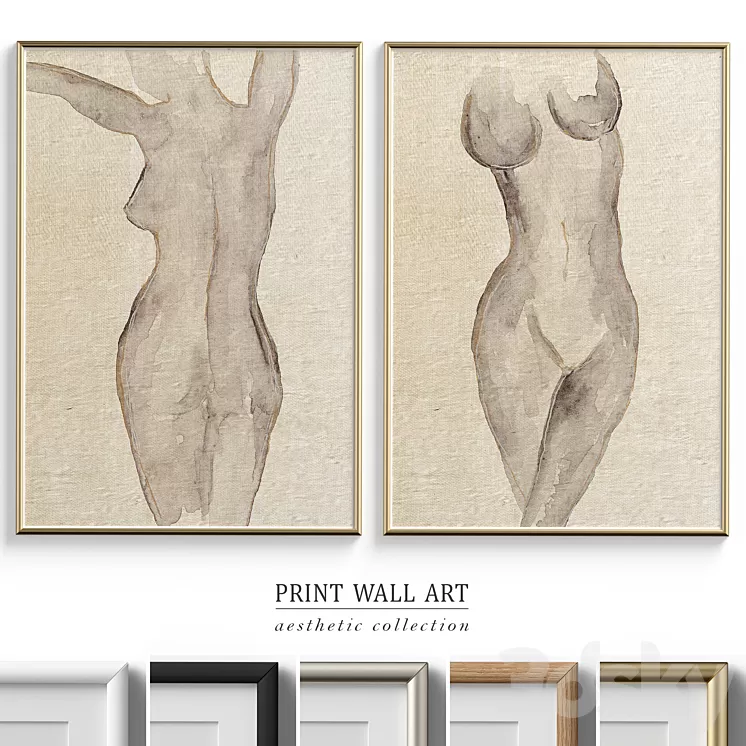 Abstract Woman Figure Wall Art P-562 3D Model Free Download