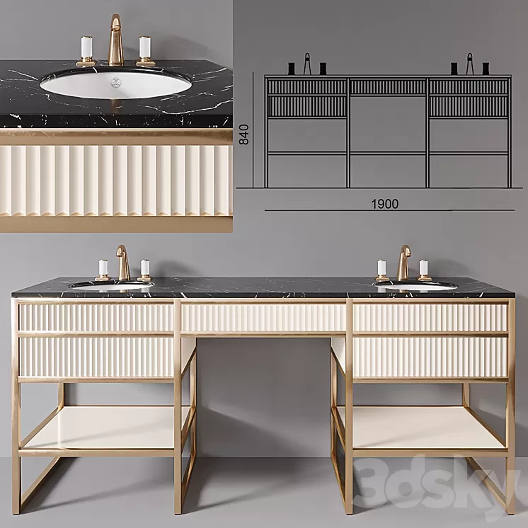Academy 2x Nero marquinia Console by Oasis Group 3D Model Academy 2x Nero marquinia Console by Oasis Group 3D Model