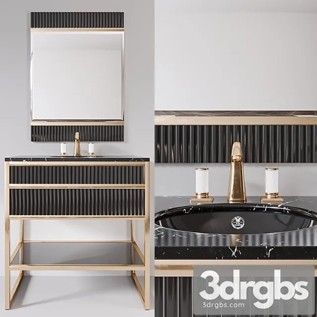 Academy Nero Marquinia Black Glass Console by Oasis Group Academy Nero Marquinia Black Glass Console by Oasis Group