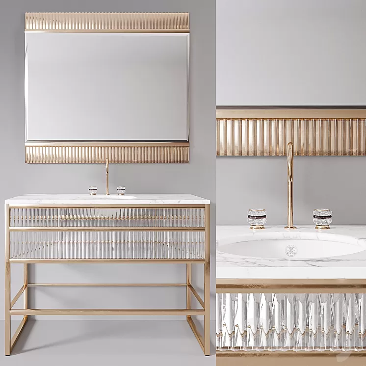 Academy white marble Console by Oasis Group 3D Model Academy white marble Console by Oasis Group 3D Model