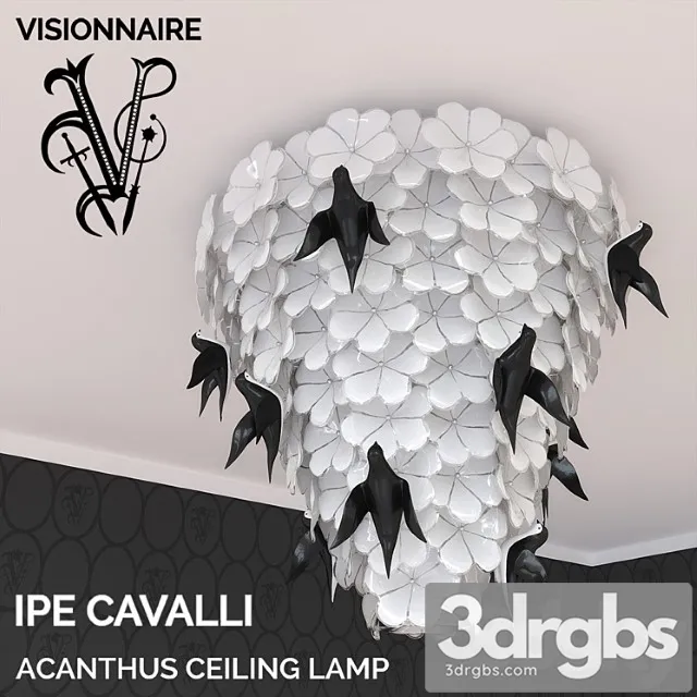 Acanthus Ceiling Lamp Ipe Cavalli Visionnaire 3D Model Download