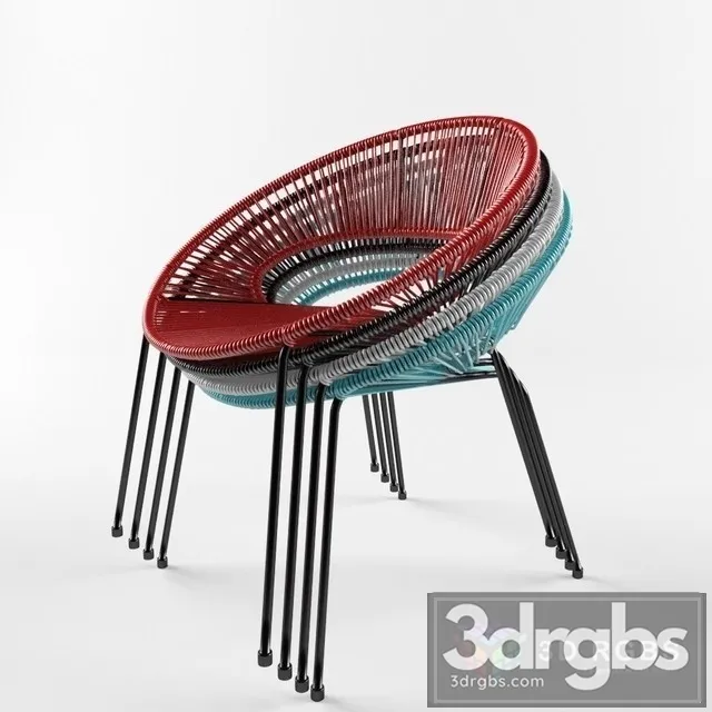 Acapulco Dining Chair 3D Model Download