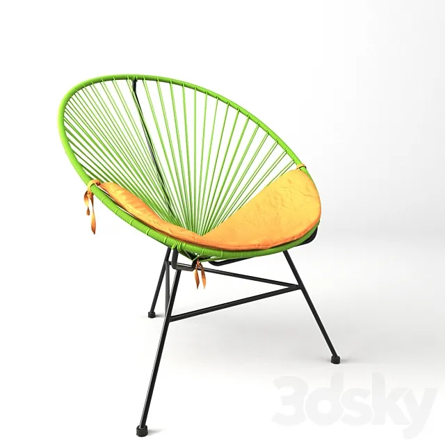 Acapulco Green Chair. Sim-Trade. 3D Model Acapulco Green Chair. Sim-Trade. 3D Model