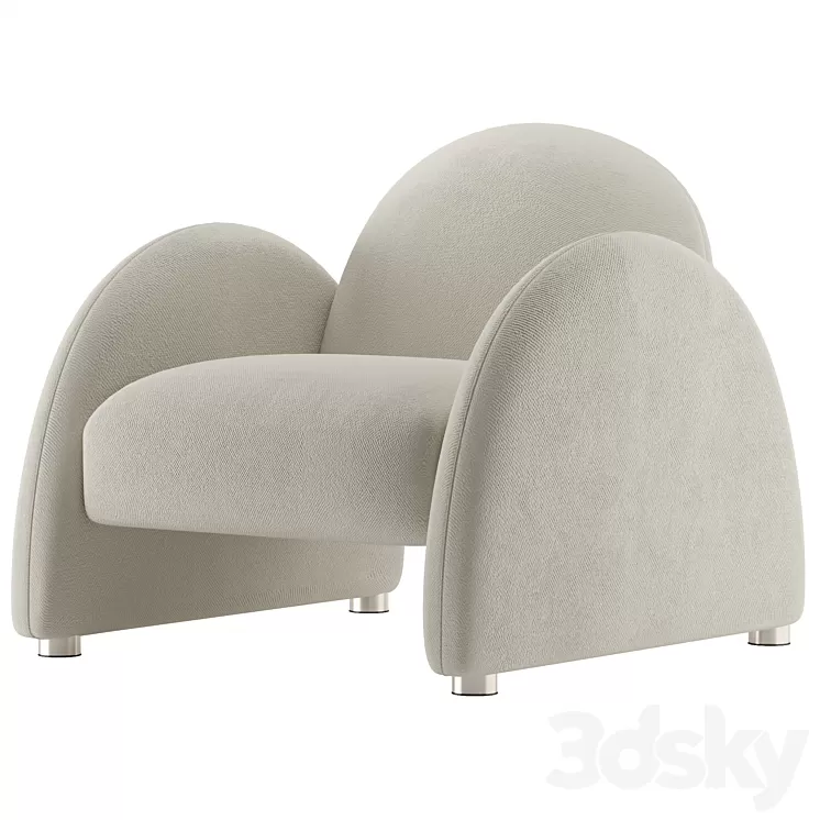 Accent Armchair 2LG 3D Model Accent Armchair 2LG 3D Model