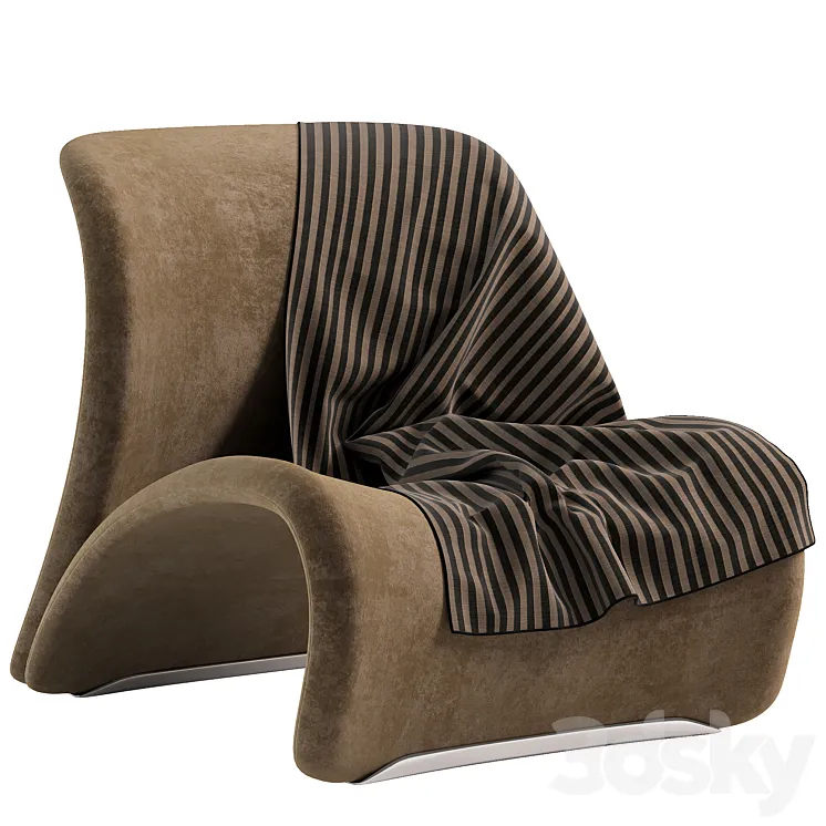 Accent armchair 3D Model Free Download