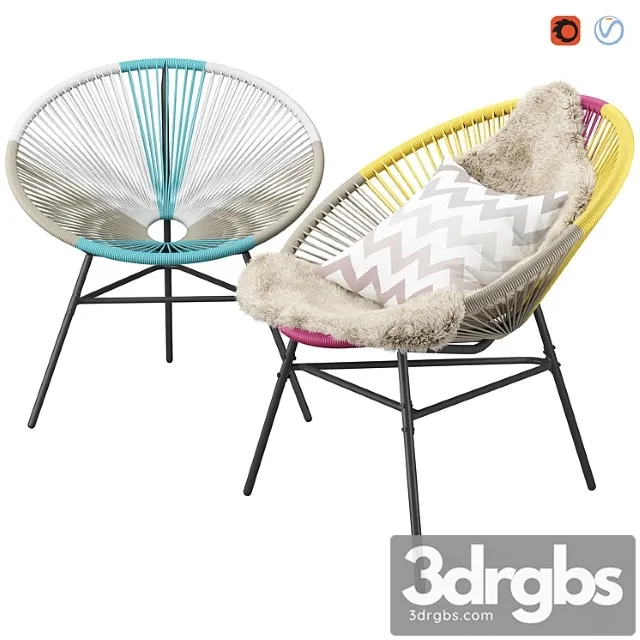 Accent chairs 2 3D Model Download