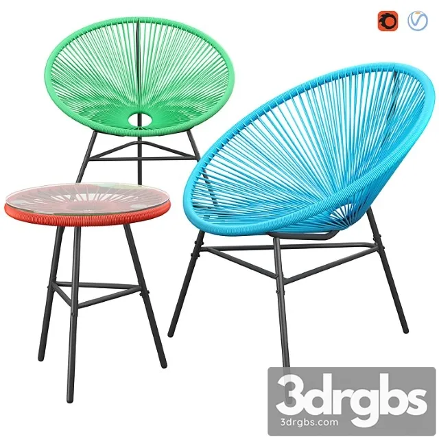 Accent chairs with table 2 3D Model Download Accent chairs with table 2 3D Model Download