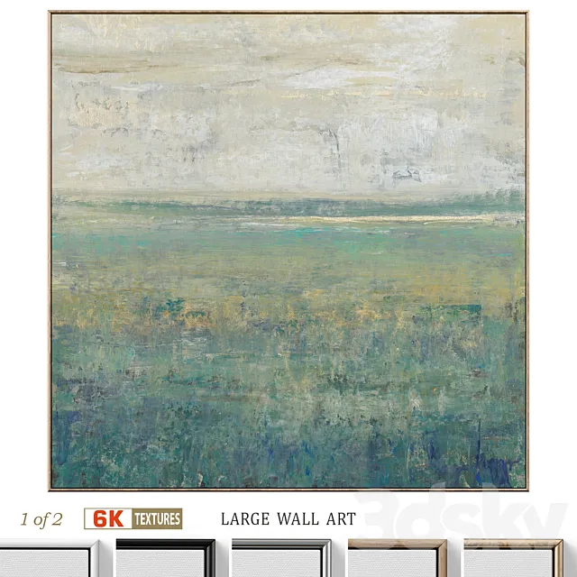 Accent Large Abstract Textural Wall Art C-1040 3D Model