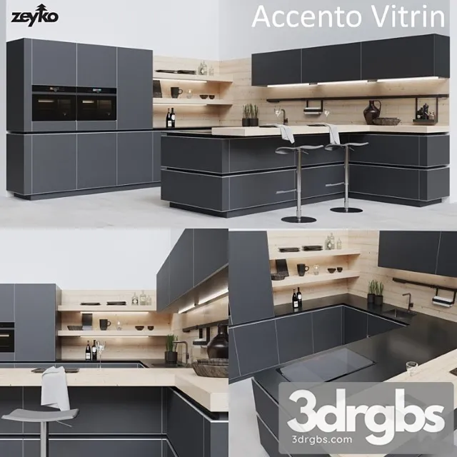 Accento Vitrin Zeyko 3D Model Download