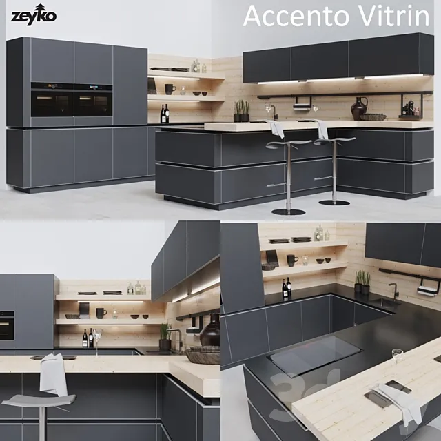 Accento Vitrin Zeyko 3D Model