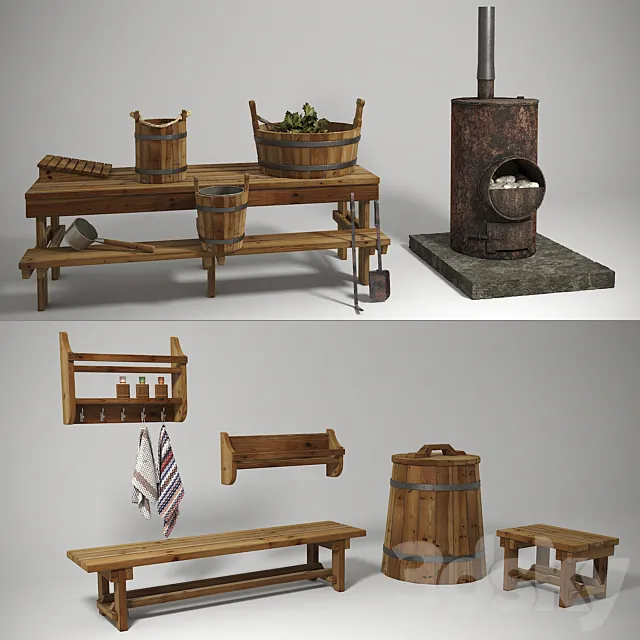 Accesories and bath accessories 3D Model