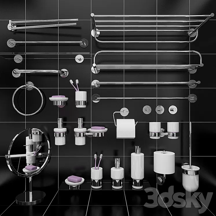 Accessories Bathing room 3D Model