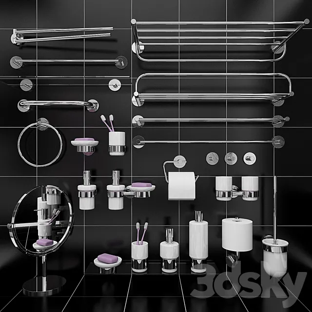 Accessories Bathing room 3DModel Accessories Bathing room 3DModel