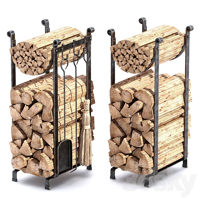 ACCESSORIES ENCLUME HEARTH LOG RACK 3D Model