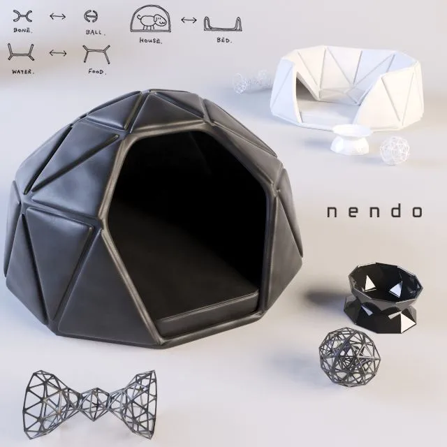 Accessories for dogs from the studio NENDO – Heads or Tails 3D Model Accessories for dogs from the studio NENDO – Heads or Tails 3D Model