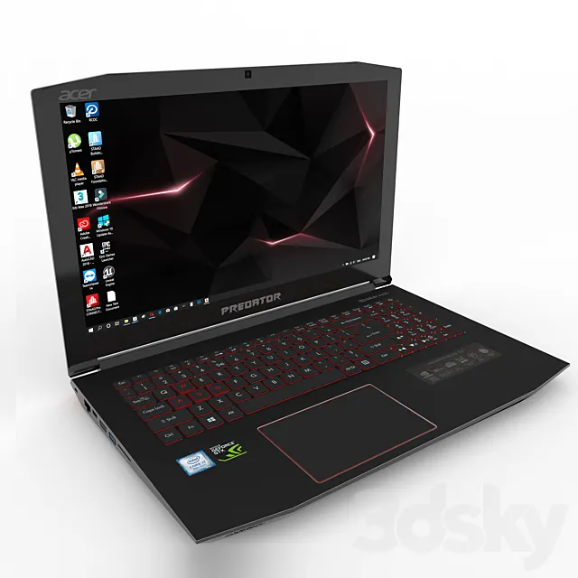 acer predator laptop 3D Model