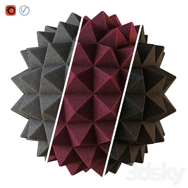 Acoustic foam material 3D Model