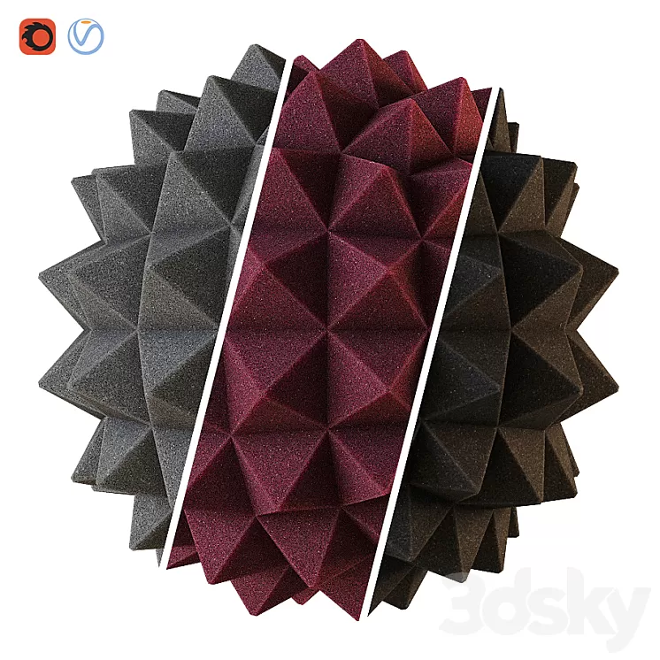 Acoustic foam material 3D Model