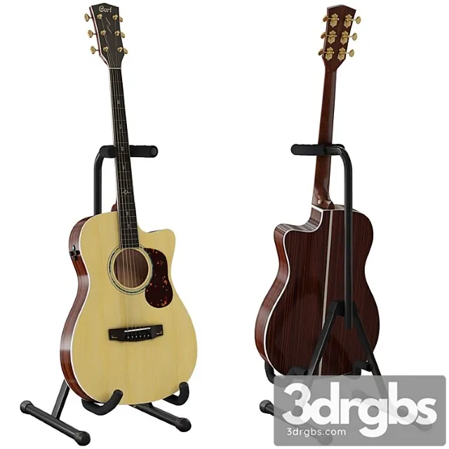 Acoustic Guitar Cort Oc8 Natural 3D Model Download