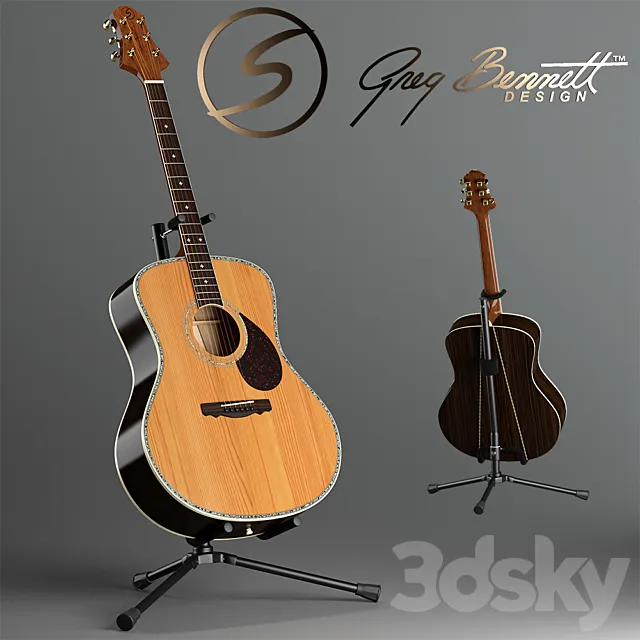 Acoustic guitar Samick Greg Bennet design J-8 and rack Free Download