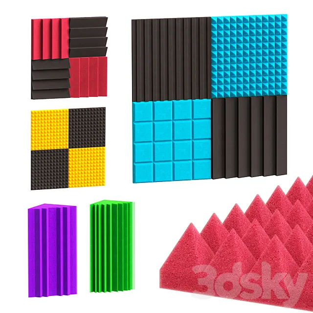 Acoustic panels 3D Model Acoustic panels 3D Model