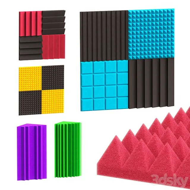 Acoustic panels 3D Model