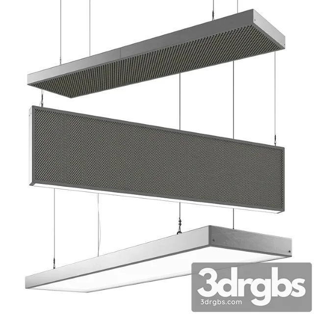 Acoustic panels hanging elements lamps. 3D Model Download