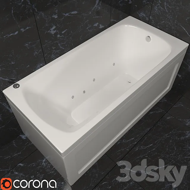 Acrylic bath Aquanet ROMA 3DModel