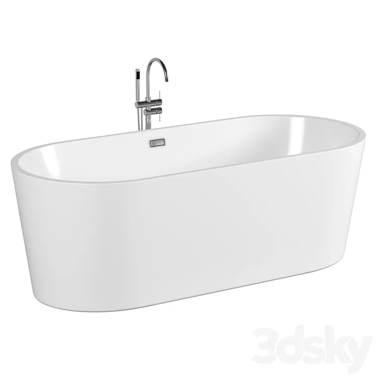 Acrylic bathtub Art & Max AM-525-1700-745 3D Model Free Download Acrylic bathtub Art & Max AM-525-1700-745 3D Model Free Download
