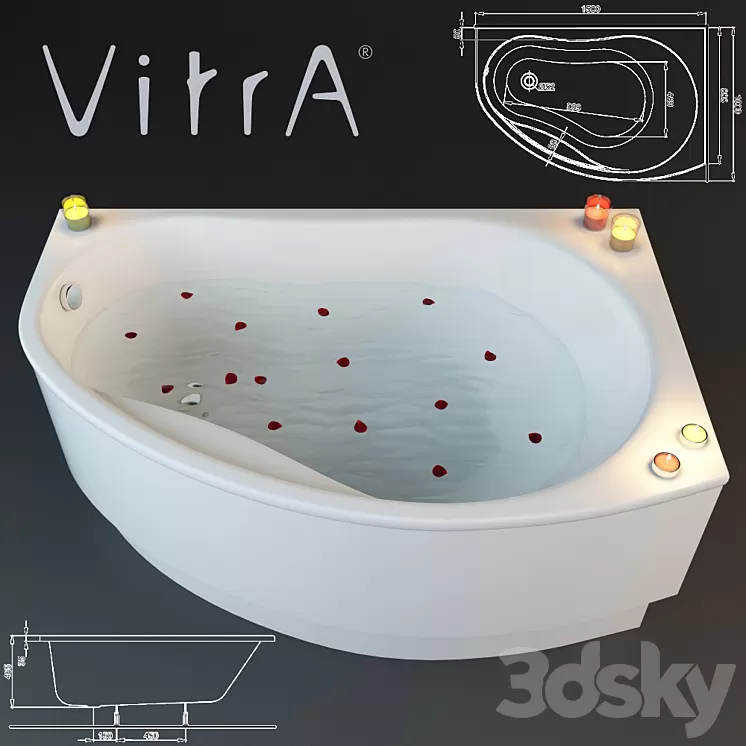Acrylic bathtub IFO Rattvik BA20150000 3D Model