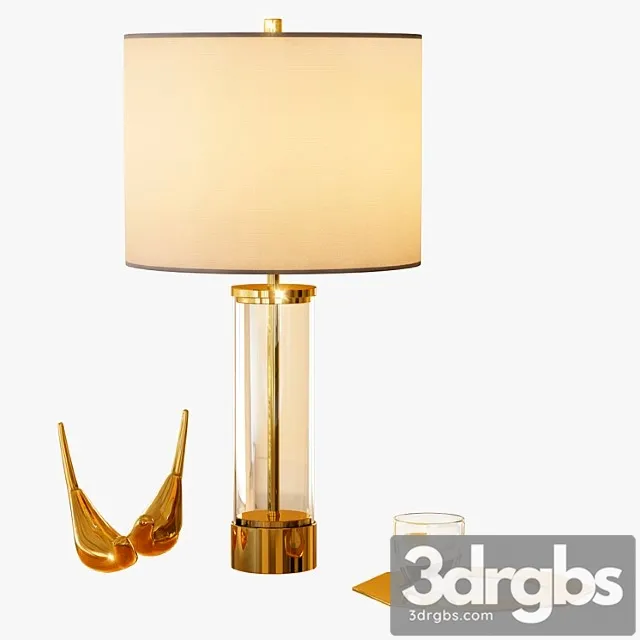 Acrylic Column Table Lamp 1 3D Model Download