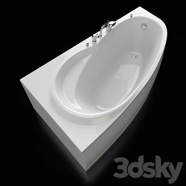 Acrylic corner bath Alpen Naos 180 3D Model