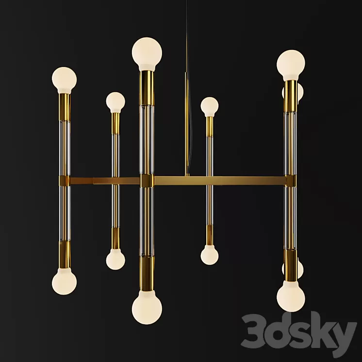 Acrylic Framework Chandelier – Round 3D Model Acrylic Framework Chandelier – Round 3D Model