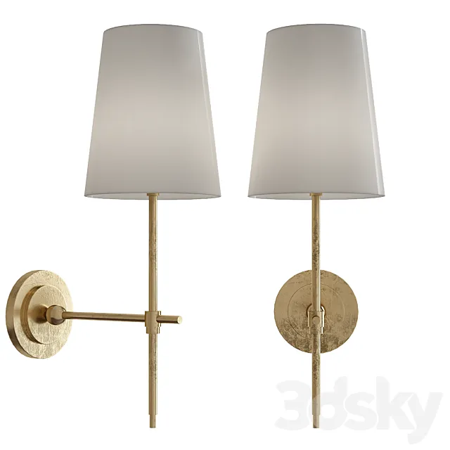 Adams Wall Sconce with Linen Shade 3DModel
