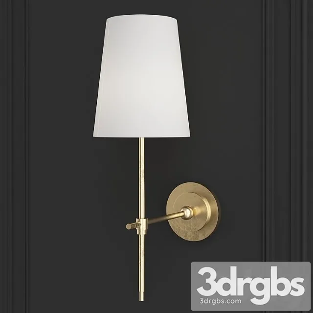 Adams Wall Sconce With Linen Shade 4 3D Model Download