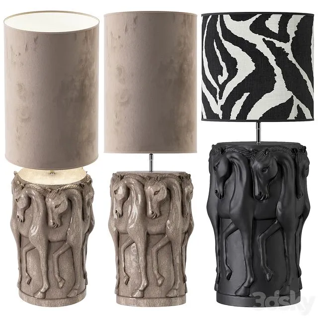 ADAMSBRO LAMP STAND DANCING HORSES 3D Model ADAMSBRO LAMP STAND DANCING HORSES 3D Model