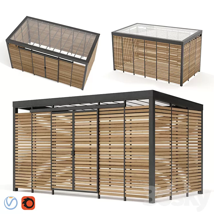 “Adanat. Container platform “”Bunker”” for 3 tanks” 3D Model