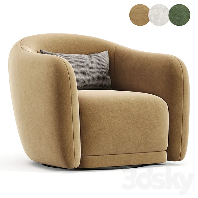 Addie Swivel Armchair 3D Model
