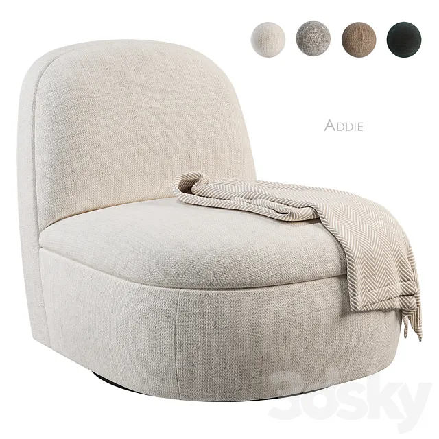 Addie Swivel Chair 3D Model Addie Swivel Chair 3D Model
