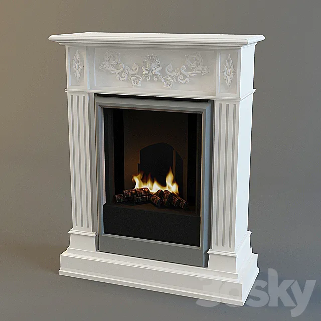 Adelaide Dimplex fireplace marble 3DModel