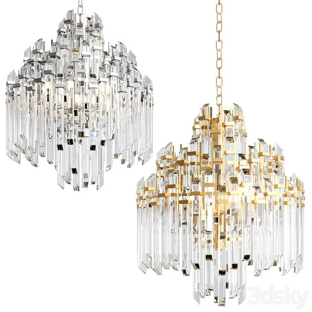 ADELE Four Tier Waterfall Chandelier 3D Model