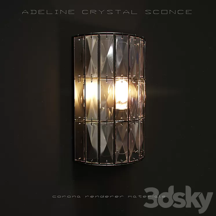 ADELINE CRYSTAL SCONCE 3D Model ADELINE CRYSTAL SCONCE 3D Model