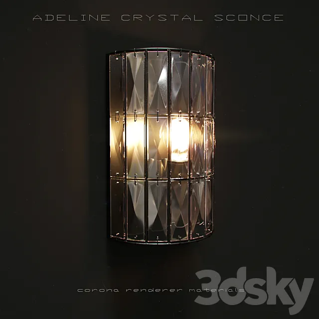 ADELINE CRYSTAL SCONCE 3DModel ADELINE CRYSTAL SCONCE 3DModel