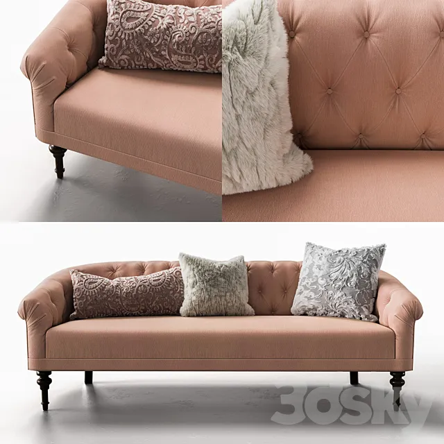 ADELINE UPHOLSTERED SOFA 3D Model