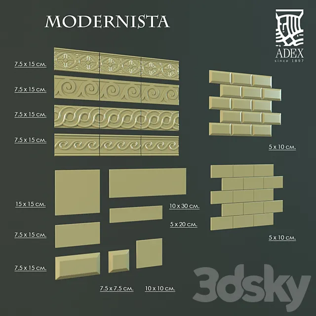 ADEX Modernista (inlay) 3DModel ADEX Modernista (inlay) 3DModel