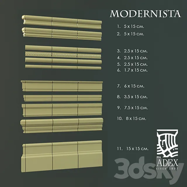 ADEX Modernista (profiles) 3DModel ADEX Modernista (profiles) 3DModel
