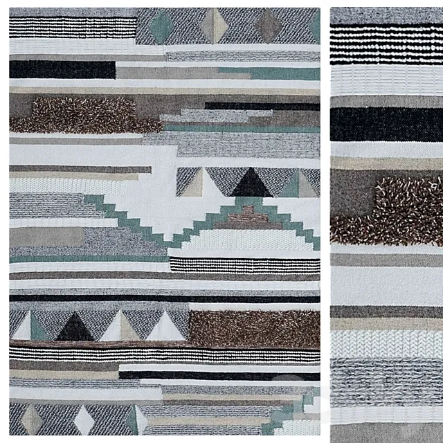 Adi Handwoven Wool Rug 3D Model Adi Handwoven Wool Rug 3D Model