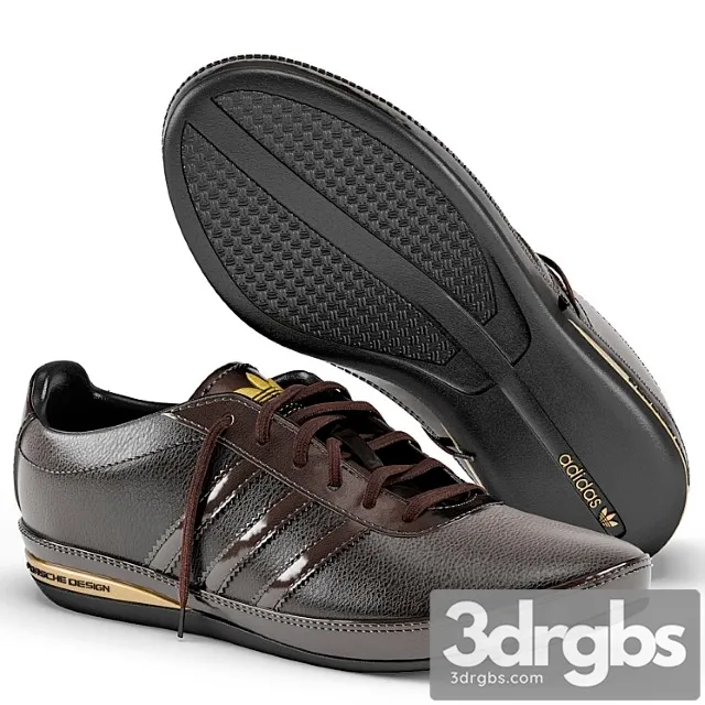 Adidas porsche design s3 leather brown 3D Model Download