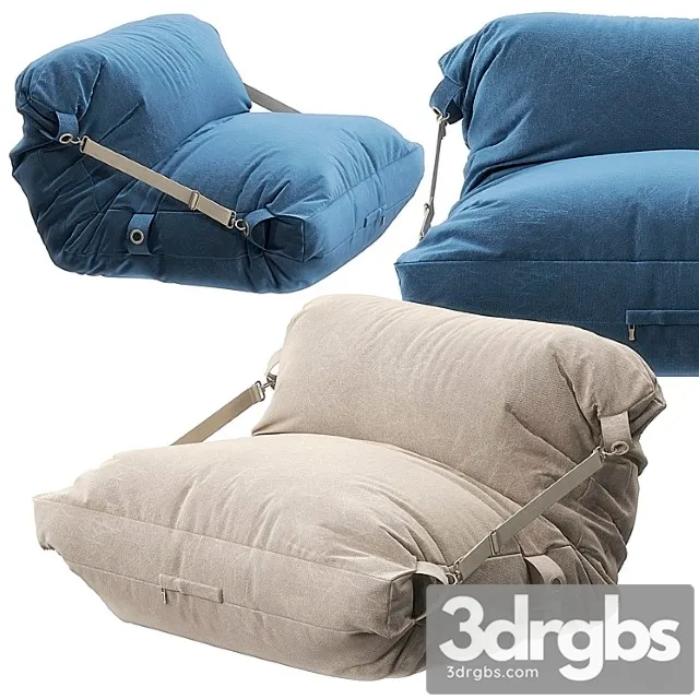 Adjustable gray bean bag chair bu crate & barrel kids 3D Model Download Adjustable gray bean bag chair bu crate & barrel kids 3D Model Download