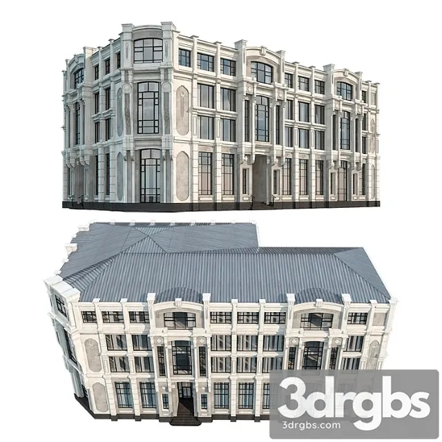 Administrative Office Building 3D Model Download